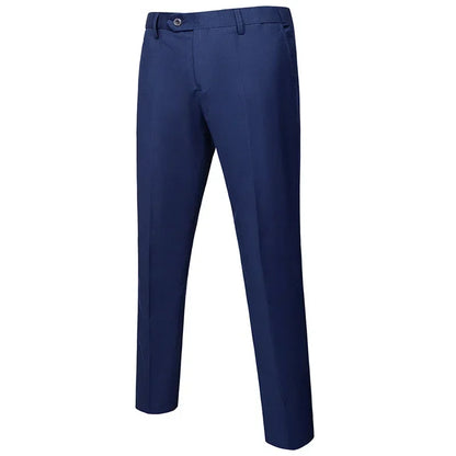 Calças de Terno Masculino M-6XL, Moda Boutique, Cor Sólida, Formal, para Negócios, Noivo, Casamento, Casual