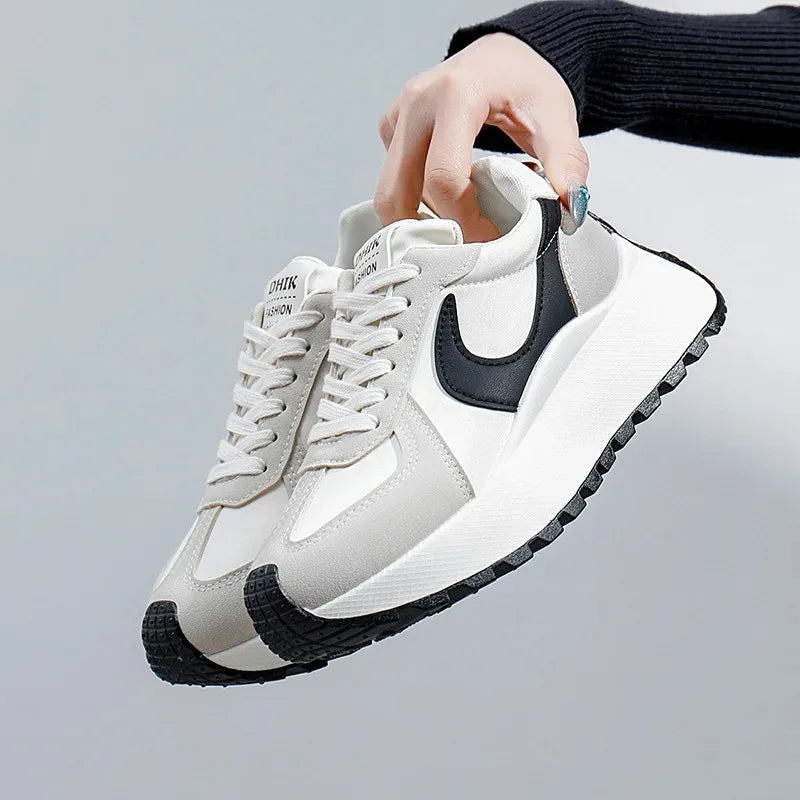 Tênis Chunky Feminino da Moda 2026, com Cadarço, Casual, Confortável, com Sola Macia, para Corrida, Estilo Designer, Zapatillas