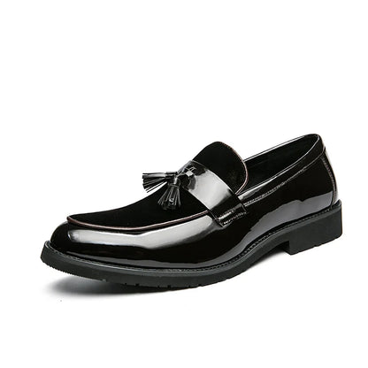 Sapatos Casuais Masculinos de Grife com Salto Baixo, Loafers Slip-on Modernos de Alta Qualidade com Borla, Sola Macia e Confortável, Tamanhos 38-48