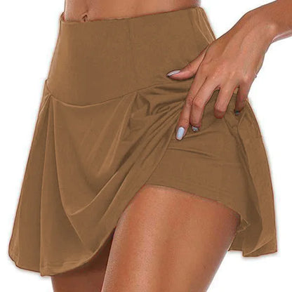 S-5XL 13 cores mulheres soltas falsas duas peças saias verão feminino cintura alta cor sólida segurança dança esporte saias curtas