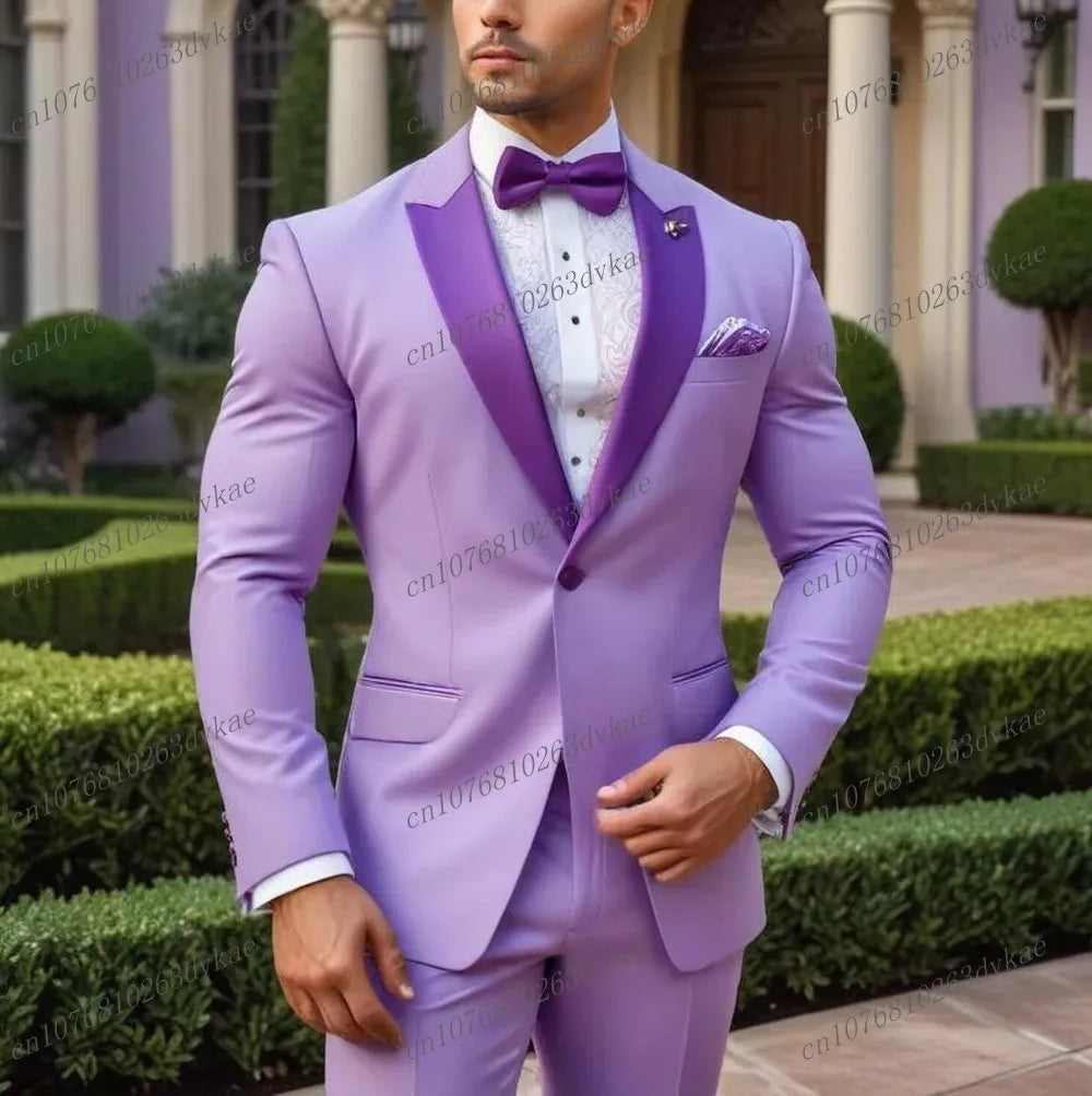 Novo Terno Masculino Branco e Preto para Casamento, Festa, Formatura, Noivo, Padrinho, Ocasiões Formais, Smoking Masculino, Conjunto de 2 Peças, Blazer e Calça
