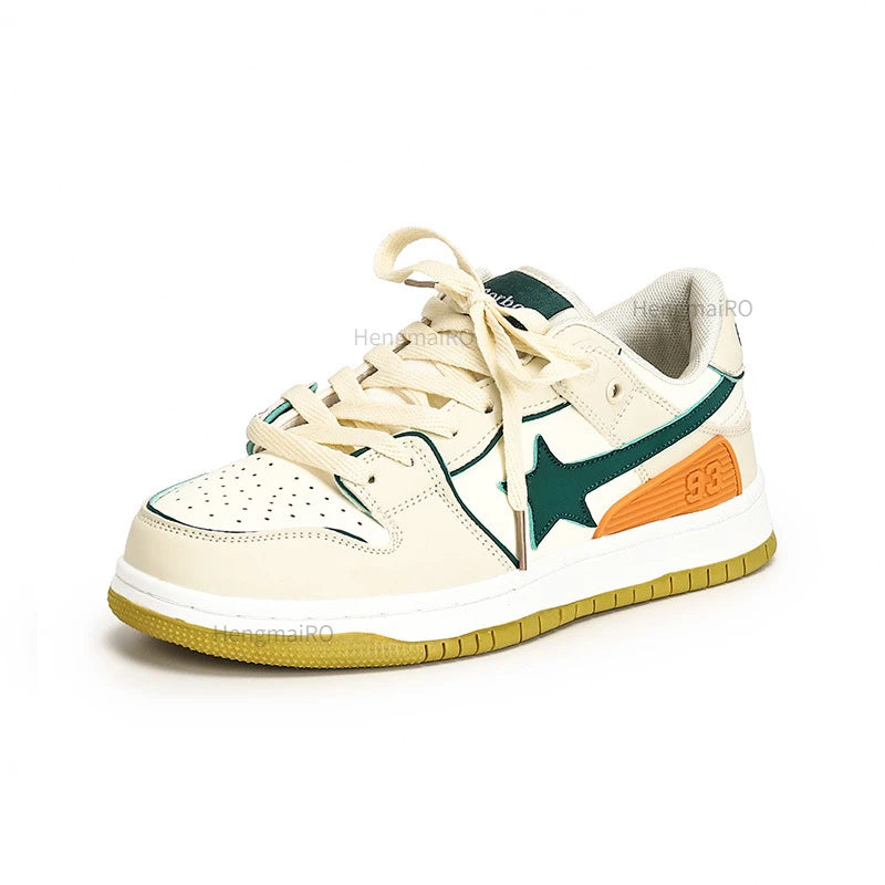 Women Shoes for Men Tennis Retro Star Y2K Punk Skateboard Shoes Fashion Male Sneakers Couple Outdoor Gym Casual Sports Shoes