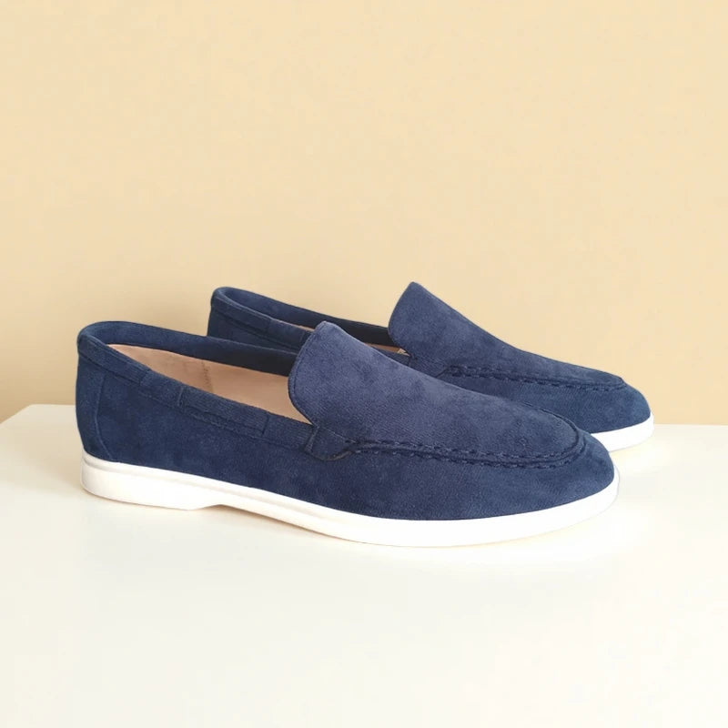 Primavera verão clássico marca camurça mocassins de couro dos homens sapatos casuais luxo respirável deslizamento em sapatos de condução mocassins