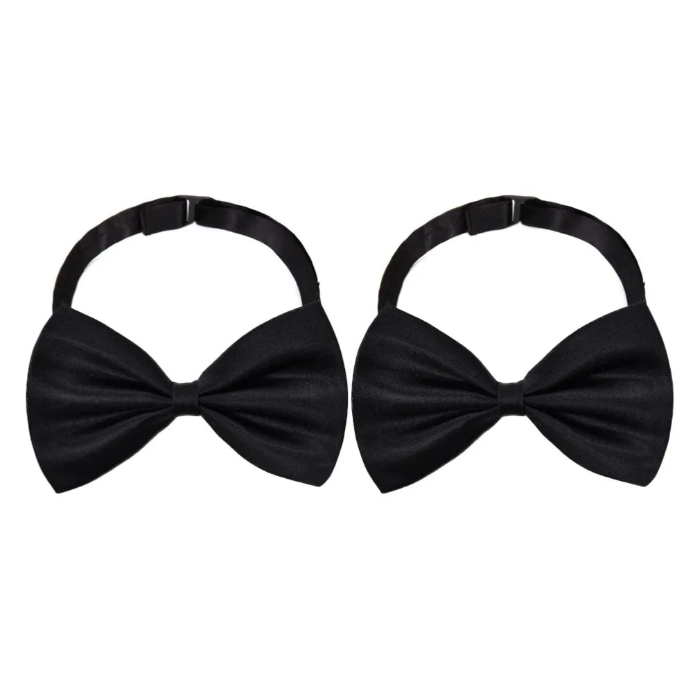 Gravatas borboleta para homens, festa de casamento, gravata borboleta preta, gravata clássica ajustável, gravata borboleta de casamento, 1-3 peças