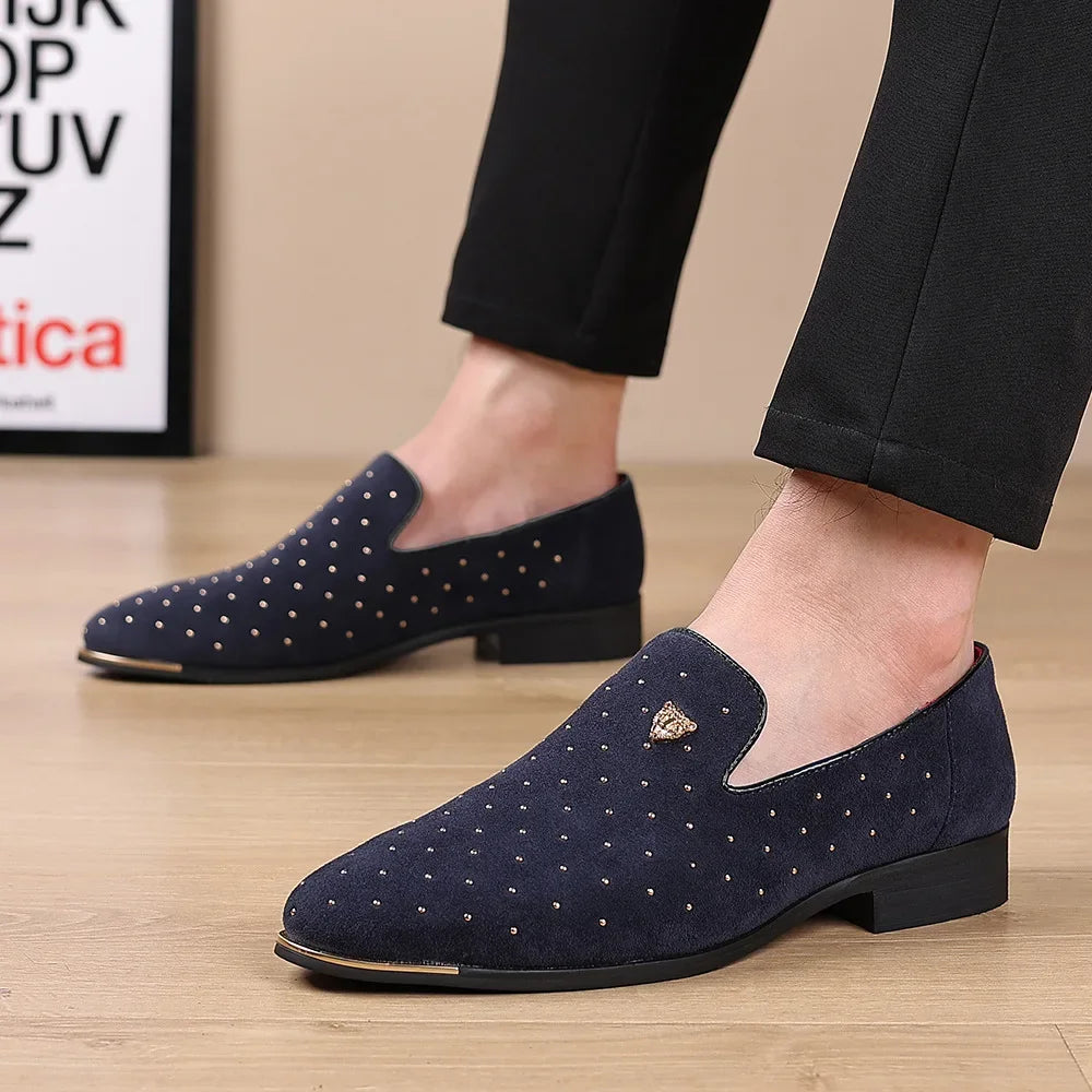 Homens mocassins sapatos de couro para homem deslizamento em mocassins sapatos elegantes moda masculina apartamentos clube sapatos de festa masculino zapatos hombre