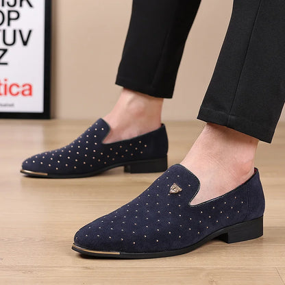 Homens mocassins sapatos de couro para homem deslizamento em mocassins sapatos elegantes moda masculina apartamentos clube sapatos de festa masculino zapatos hombre