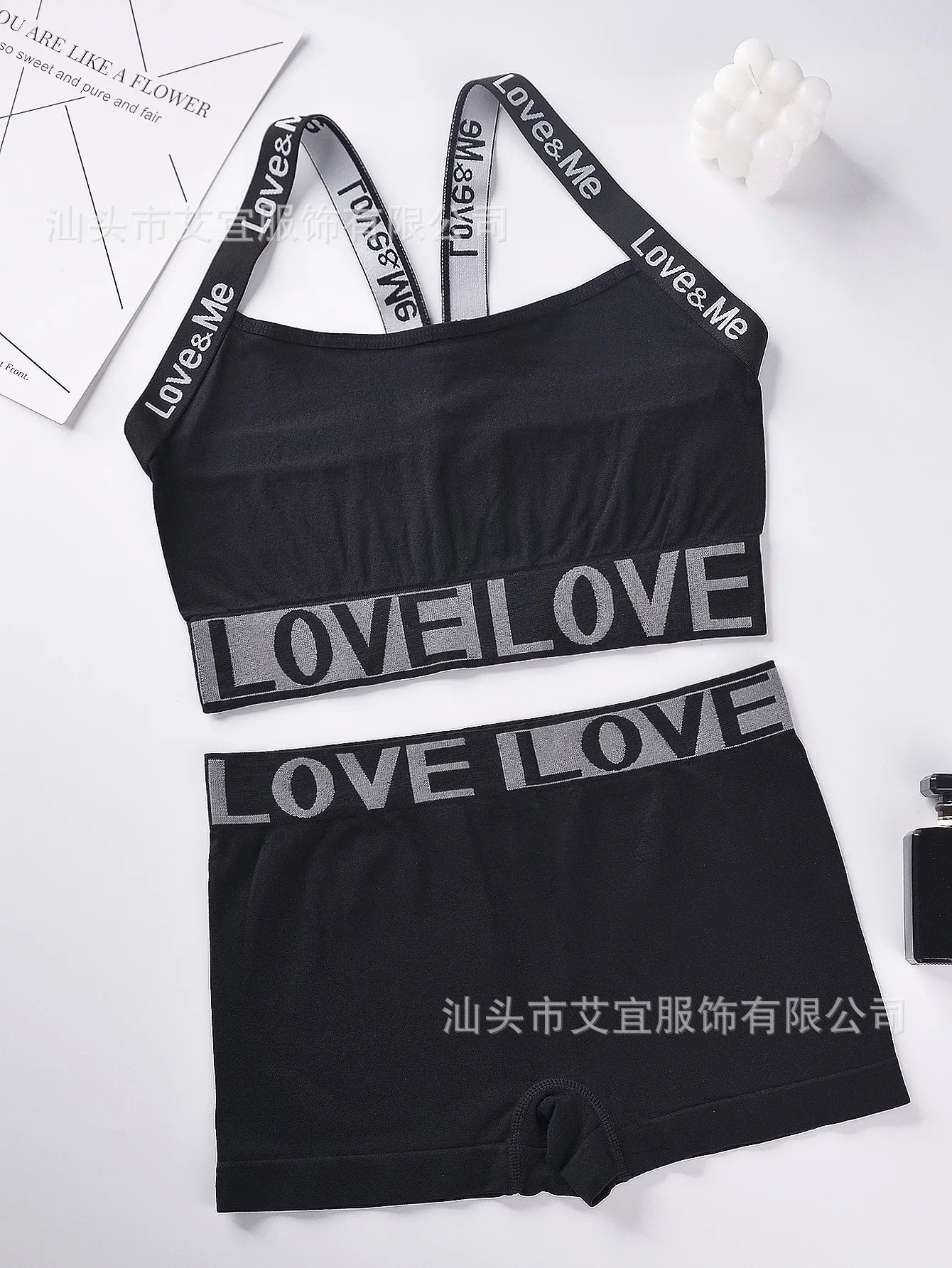 Conjunto de ioga esportiva de 2 peças para mulher, com estampa de letras, ideal para o verão, praia, academia, calça e shorts com alças, estilo anos 2000. Roupas femininas baratas.
