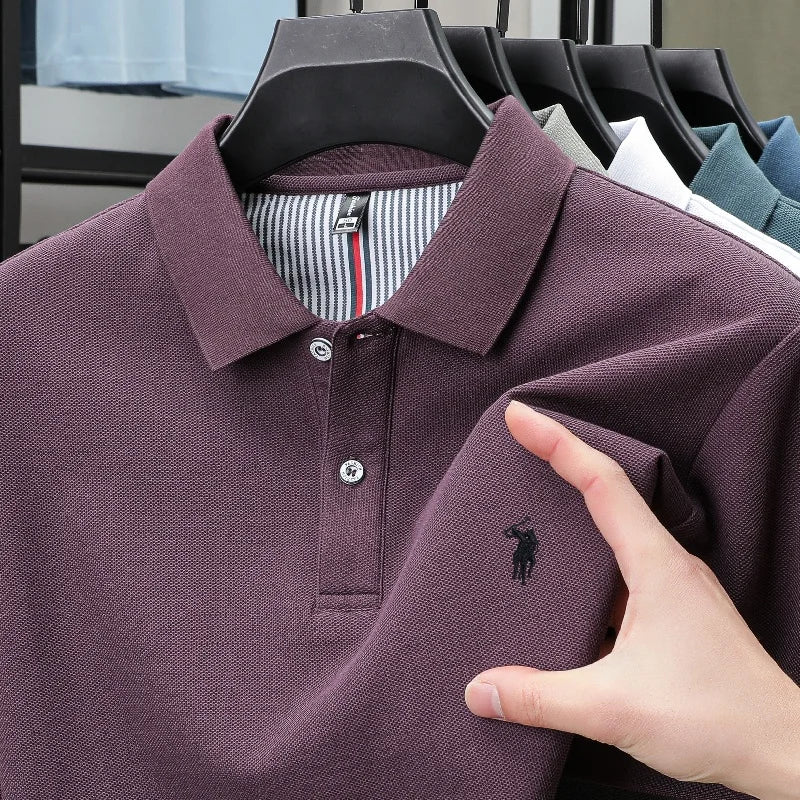 Camiseta Polo de Luxo para Outono e Inverno da Marca Paul, Bordada, Confortável e de Alta Qualidade para Homens, Vendas Quentes