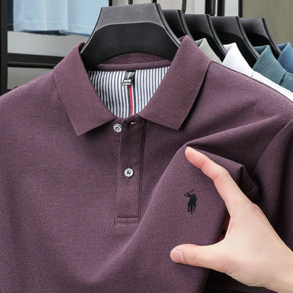Camiseta Polo de Luxo para Outono e Inverno da Marca Paul, Bordada, Confortável e de Alta Qualidade para Homens, Vendas Quentes