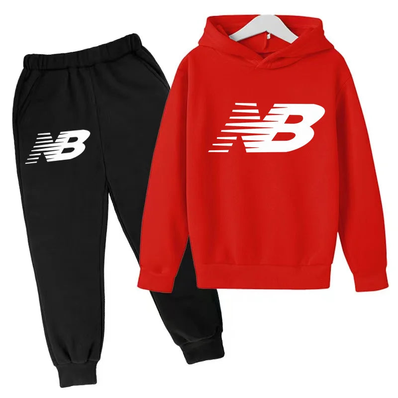 Última Coleção 2026 de Roupas Esportivas Infantis - Conjunto de Camiseta e Calça Comprida Confortável e Solto, Ideal para Meninos e Meninas de 3 a 13 Anos