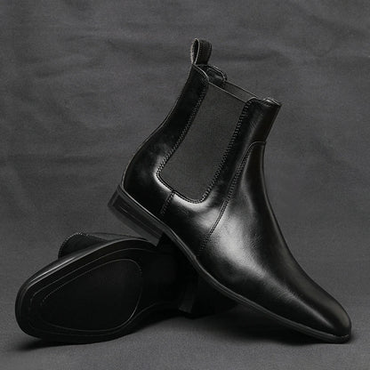 40 ~ 46 Chelsea Botas Masculinas  Marca Confortável Moda Botas Masculinas De Couro # KD431