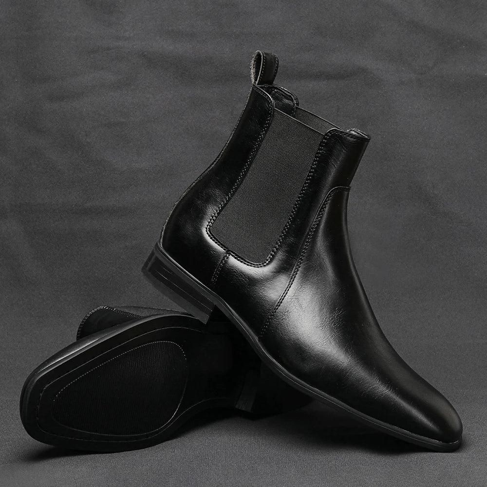 40 ~ 46 Chelsea Botas Masculinas 2024 Marca Confortável Moda Botas Masculinas De Couro # KD431