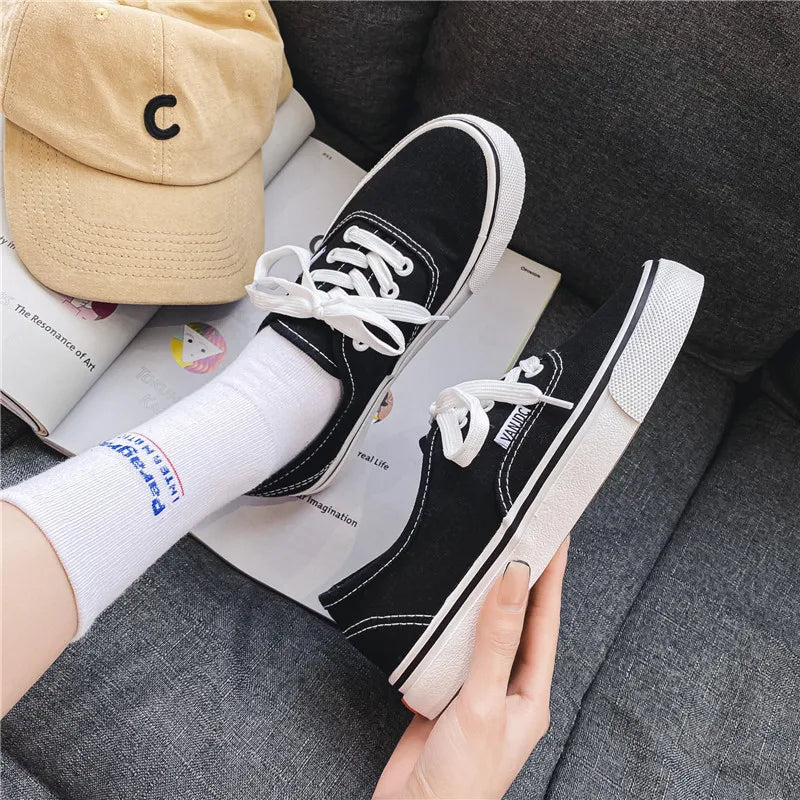 Sapatos de lona femininos clássicos marca sapatos de skate mulher moda tênis casuais mocassins senhoras de corte baixo sapatos femininos tênis