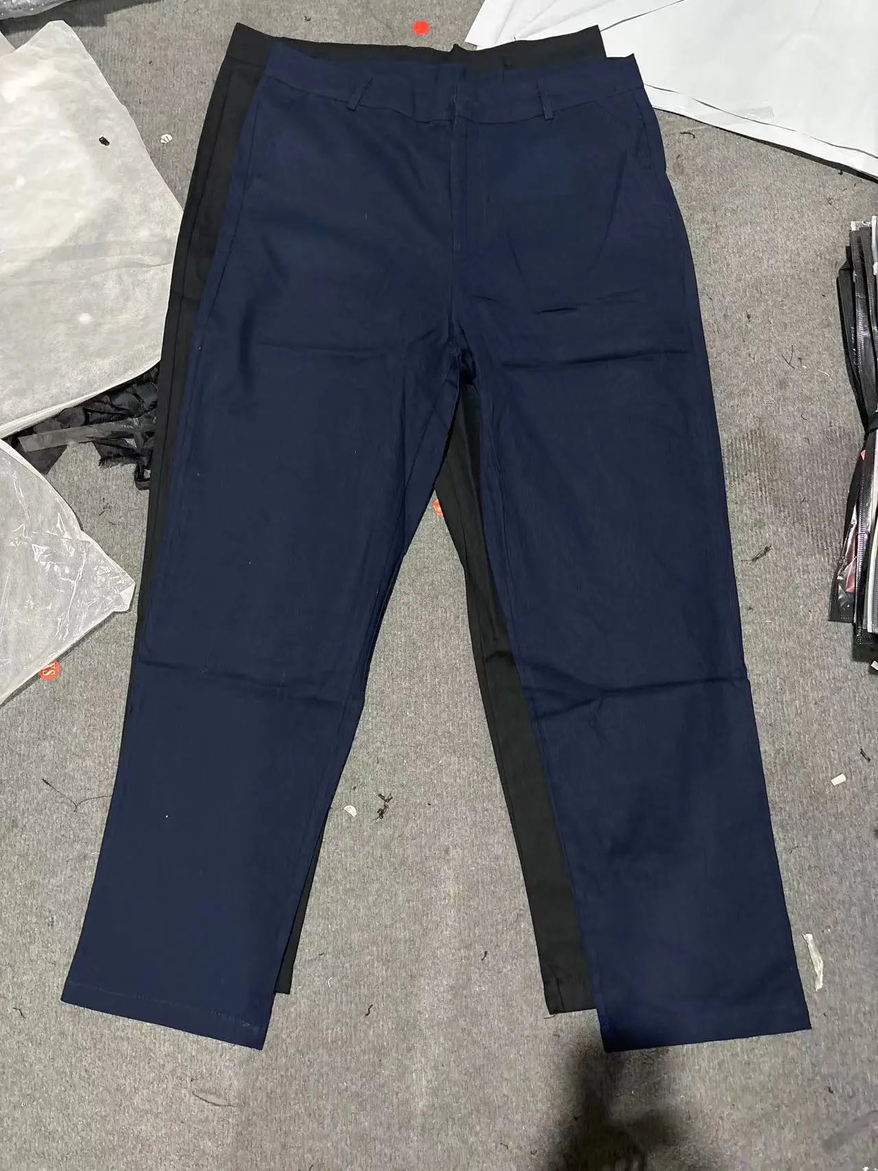 New Solid Color Business Trousers Men's Formal Business Work Pants Slim Straight Leg Pants Casual Trousers