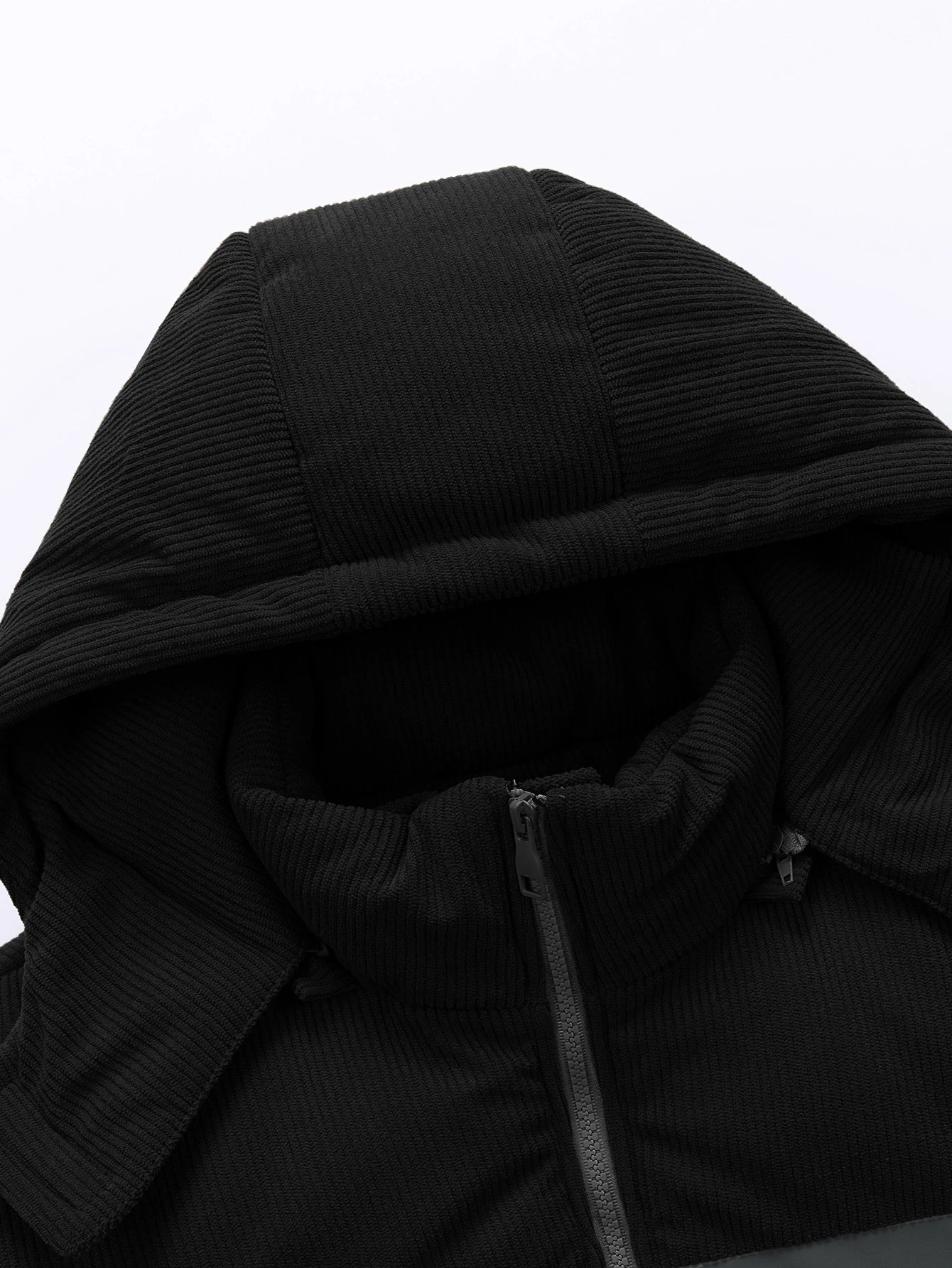 Jaqueta masculina de algodão com capuz, espessada e quente no inverno, à prova de vento e resistente ao frio, simples e versátil para roupas de trabalho