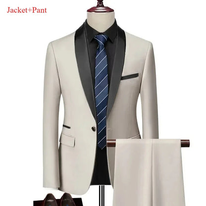 Lapela masculina preto terno conjunto casaco colete calças/negócios padrinhos noivo vestido de casamento fprmal blazer calças