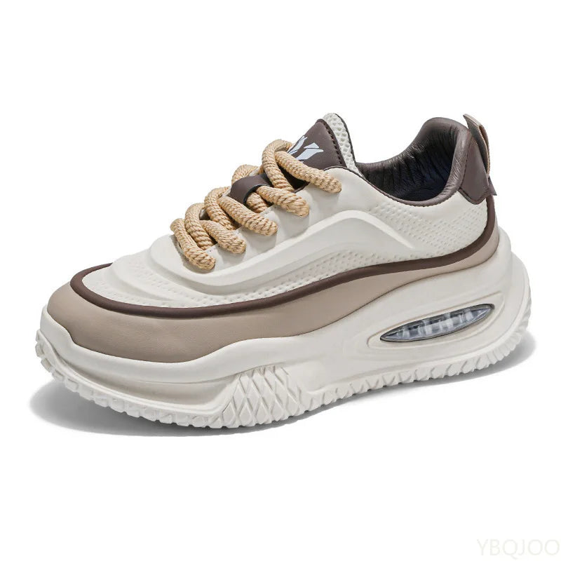 autumn spring thick soled height increasing shoes versatile color blocking personalized casual simple comfortable men's shoes
