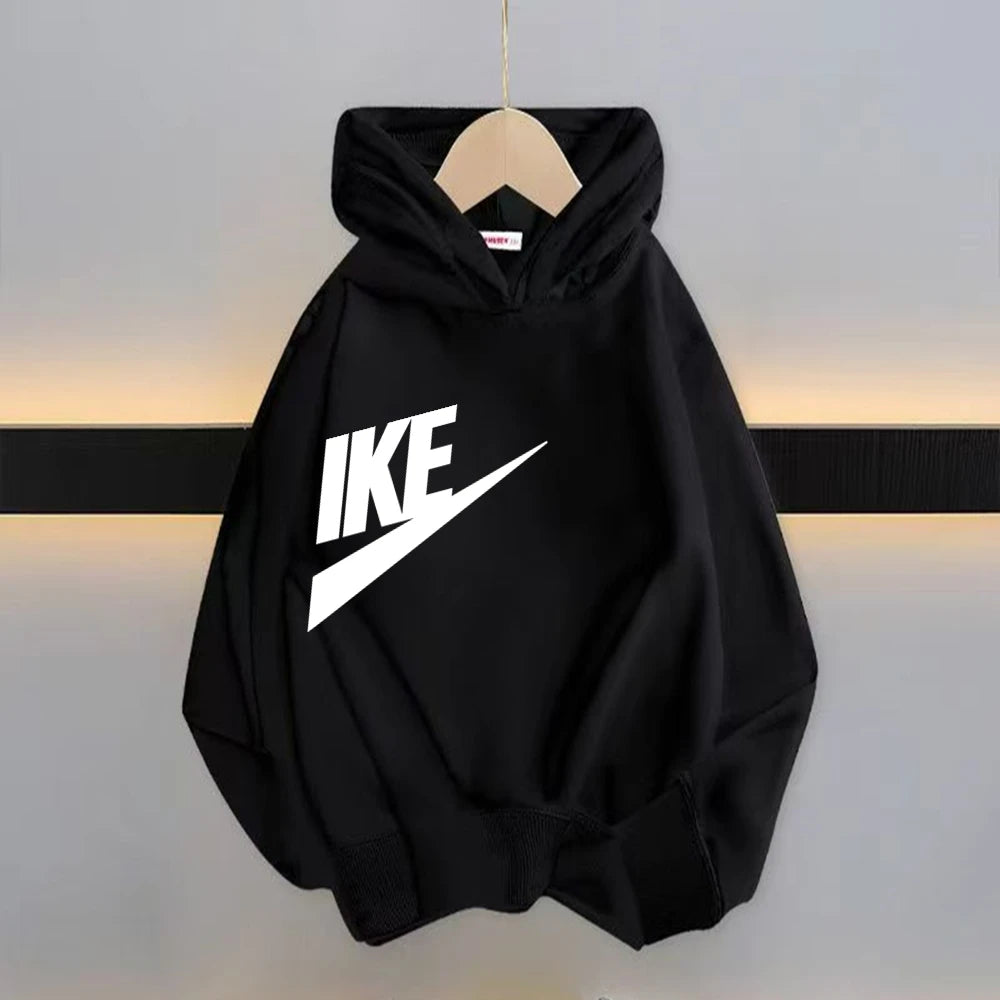 Conjunto de Moletom Estiloso para Crianças de 3 a 12 Anos, Casaco Esportivo de Manga Longa para Meninos e Meninas, Top + Calças