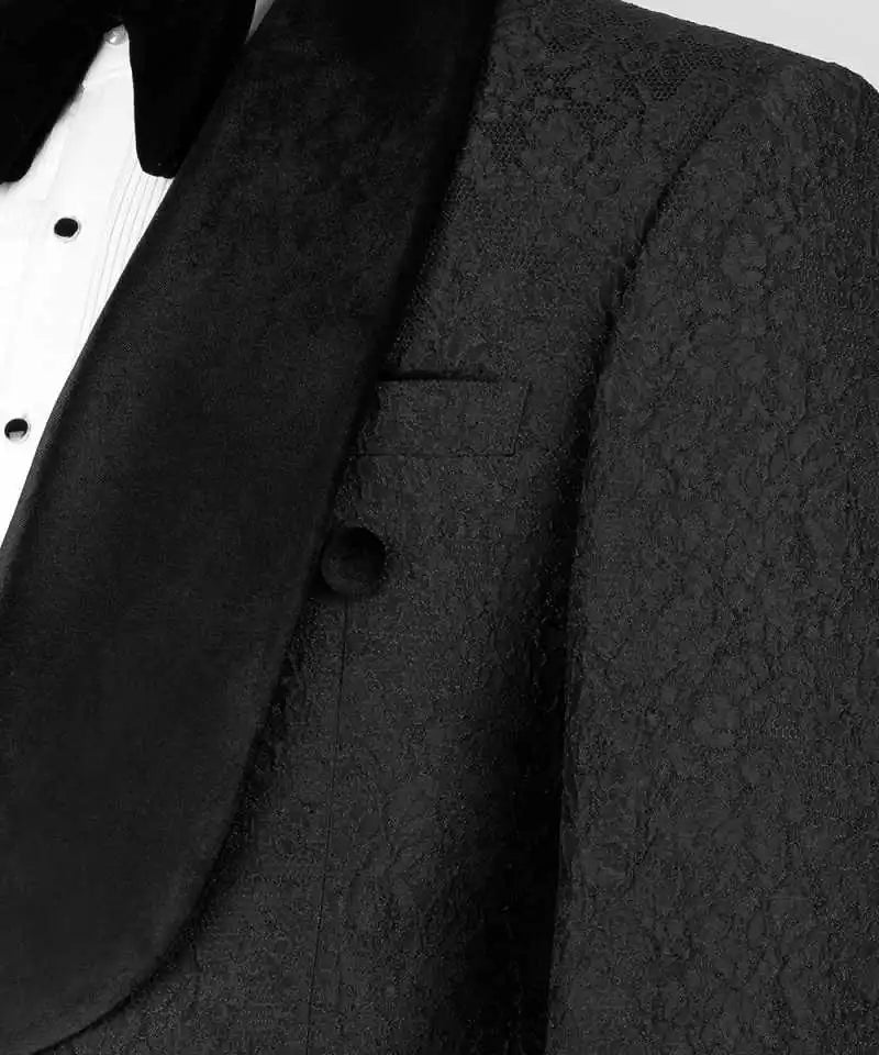 Ternos de Casamento Exquisitos em Jacquard, Conjunto de 1 Peça, Blazer Masculino de Moda, Blazers de Negócios Personalizados