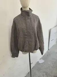 Conjuntos femininos de rua espinha de peixe sarja jaqueta feminina bainha elástica arco sólido empilhado onda h em vestido feminino casual chique terno senhoras