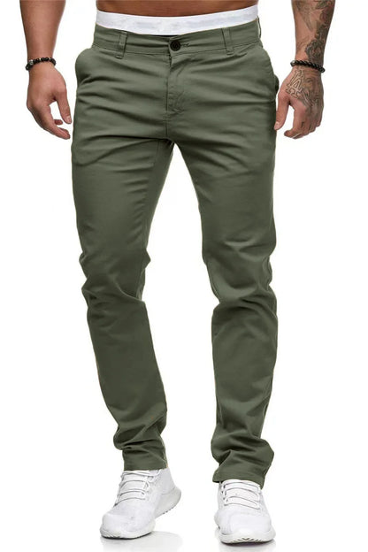 New Solid Color Business Trousers Men's Formal Business Work Pants Slim Straight Leg Pants Casual Trousers
