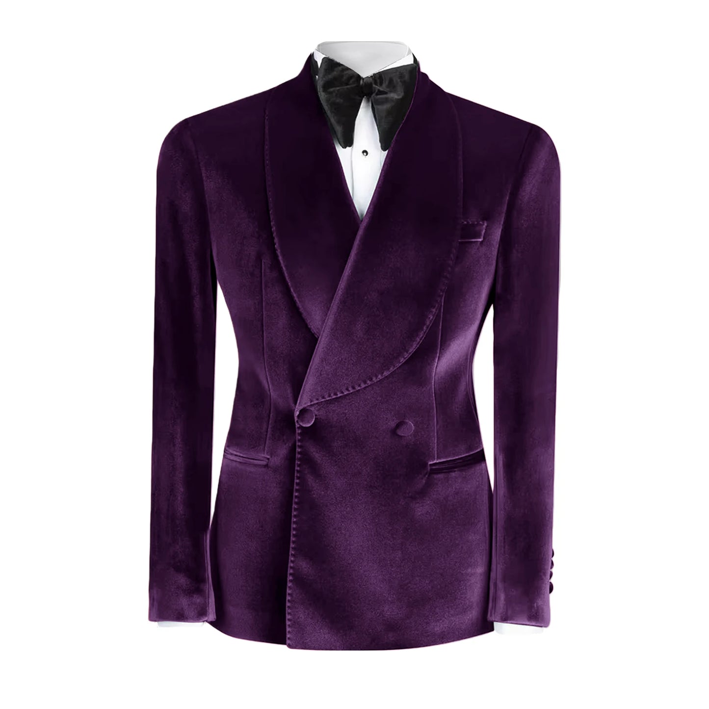 Ternos formais de veludo masculino, blazer duplo breasted, 1 peça, elegante, slim fit, roupas masculinas, casamento, negócios, casacos casuais