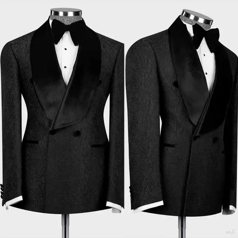 Ternos de Casamento Exquisitos em Jacquard, Conjunto de 1 Peça, Blazer Masculino de Moda, Blazers de Negócios Personalizados