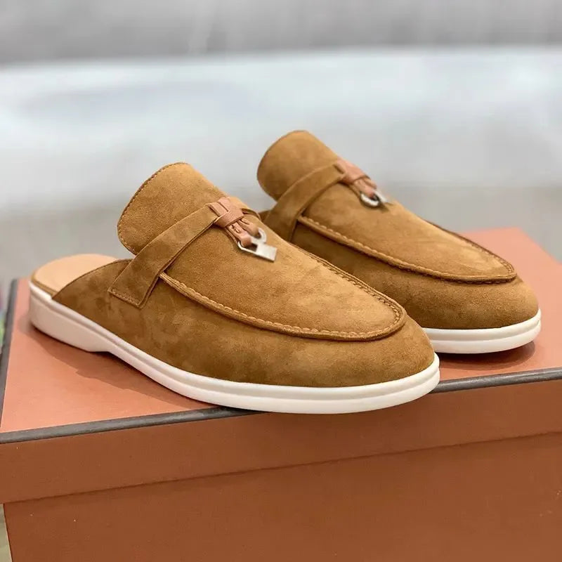 Mules Unissex de Dedo Fechado, Sapatos Casuais Leves e Confortáveis, Novidade, Tamanhos Grandes 40-43