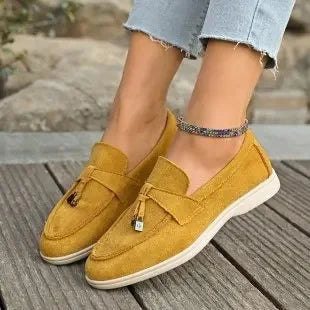 Salto baixo dedo do pé redondo veludo confortável sapatos planos estilo retro primavera nova chegada tamanho grande calçados casuais para adultos