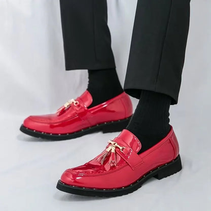 Sapatos masculinos casuais verão brilho ouro vestido de couro patente para homens mocassins de ouro negócios apontou bussiness luxo