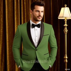 Casual sólido masculino blazer fino ajuste noivo terno de casamento jaqueta moda melhor homem jantar smoking casaco para negócios
