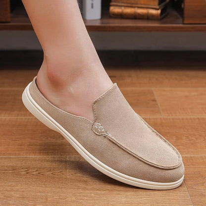 Novos Sapatos Casuais Masculinos de Verão, Modelo Fino, Mules Baotou, Sapatos de Moda com Solado Plano para Homens