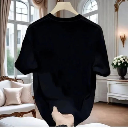 Nova camiseta masculina de manga curta em puro algodão, modelo 2026, moderna, fina, respirável e confortável, ideal para o verão. Perfeita para homens e mulheres.