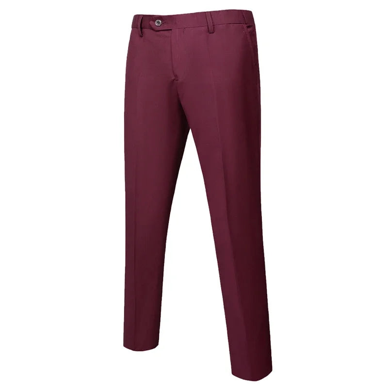 15 cores novo negócio casual terno calças dos homens sólido escritório formal calças dos homens estilo clássico terno calças compridas plus size