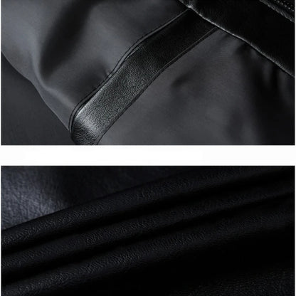 2024 outono novo preto moto biker casacos de couro do plutônio dos homens gola jaquetas de couro casual ajuste estilo punk jaquetas para homem 8xl