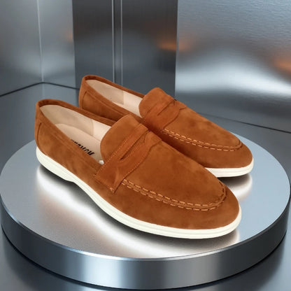 Verão masculino marca camurça mocassins de couro dos homens sapatos casuais de luxo respirável deslizamento em sapatos de condução mocassins