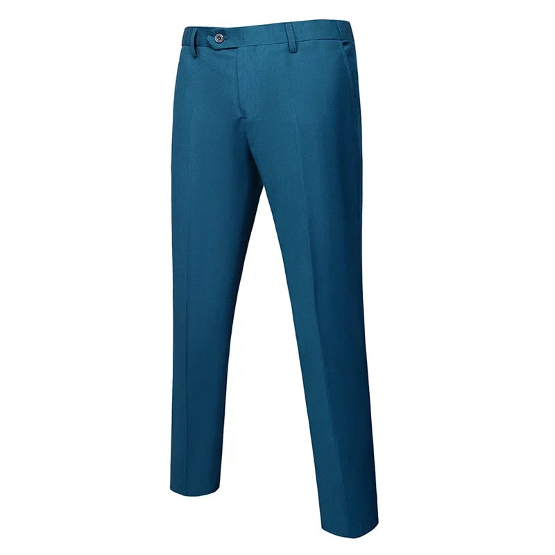 15 cores novo negócio casual terno calças dos homens sólido escritório formal calças dos homens estilo clássico terno calças compridas plus size