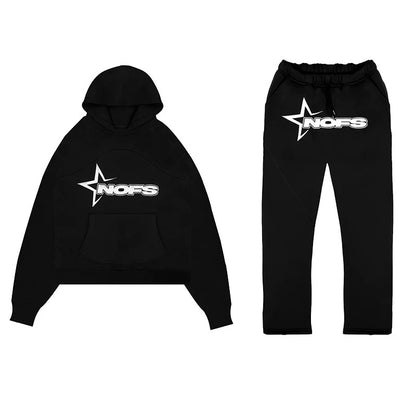 Moletom masculino Y2K Harajuku Hip Hop com estampa gráfica de letras, estilo folgado, modelo punk rock gótico 2024, com blusas, calças e streetwear.