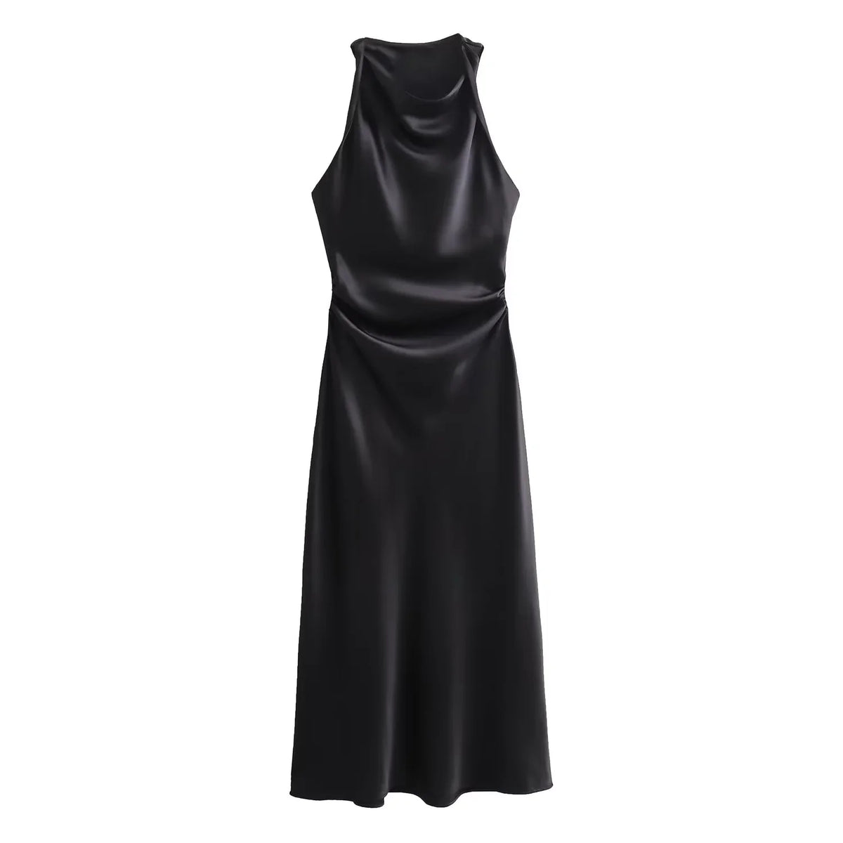 Vestidos Longos de Cetim para Mulheres 2026, Vestido Midi Slip de Verão, Vestido Sexy para Festa Noturna, Vestidos Elegantes Sem Mangas