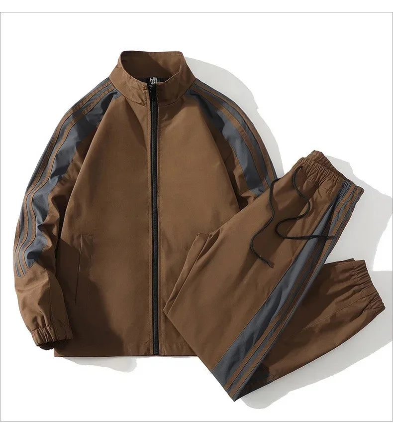 2026 Spring and Autumn New Outdoor Sports Jacket Set for Men's Casual Sports and Leisure High Quality Two piece Set