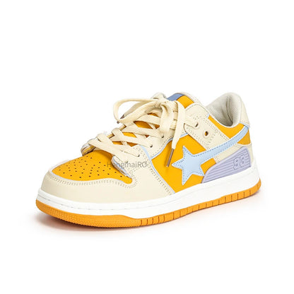 Women Shoes for Men Tennis Retro Star Y2K Punk Skateboard Shoes Fashion Male Sneakers Couple Outdoor Gym Casual Sports Shoes