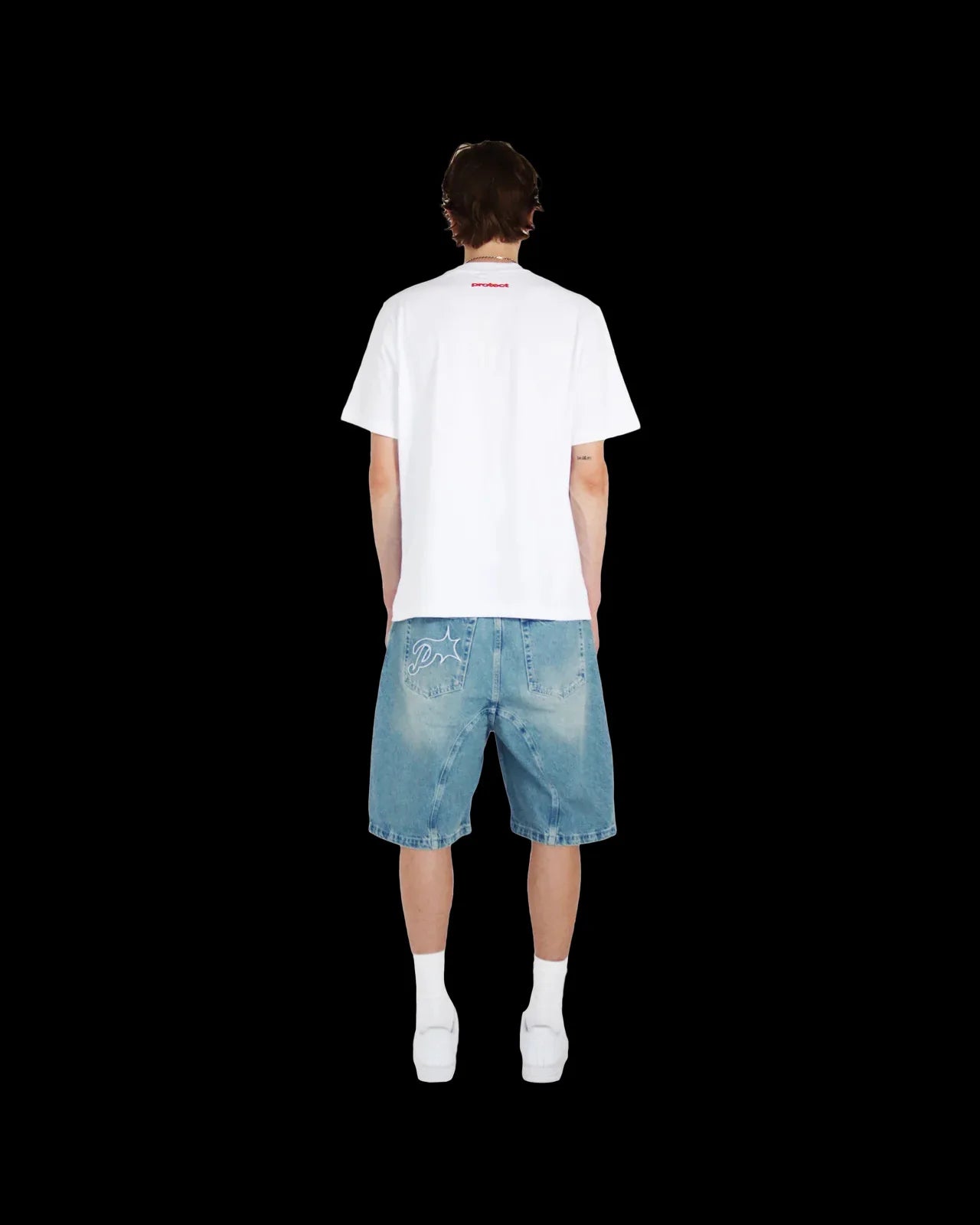 Vintage y2k homens mulheres harajuku calças de brim curtas lavadas bordado americano retro homem denim shorts verão solto hip hop streetwear
