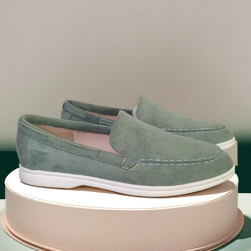 Moda clássico camurça mocassins de couro masculino sapatos casuais marca luxo respirável deslizamento em sapatos de condução mocassins