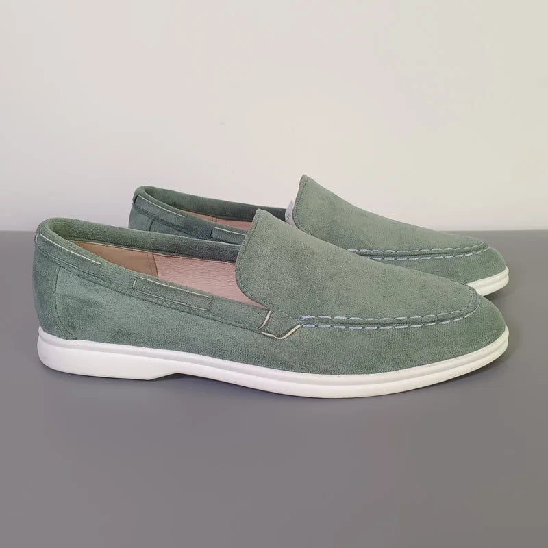 Moda clássico camurça mocassins de couro masculino sapatos casuais marca luxo respirável deslizamento em sapatos de condução mocassins