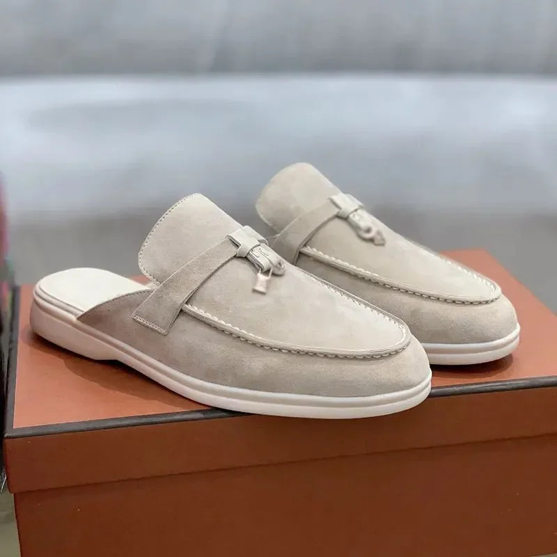 Mules Unissex de Dedo Fechado, Sapatos Casuais Leves e Confortáveis, Novidade, Tamanhos Grandes 40-43