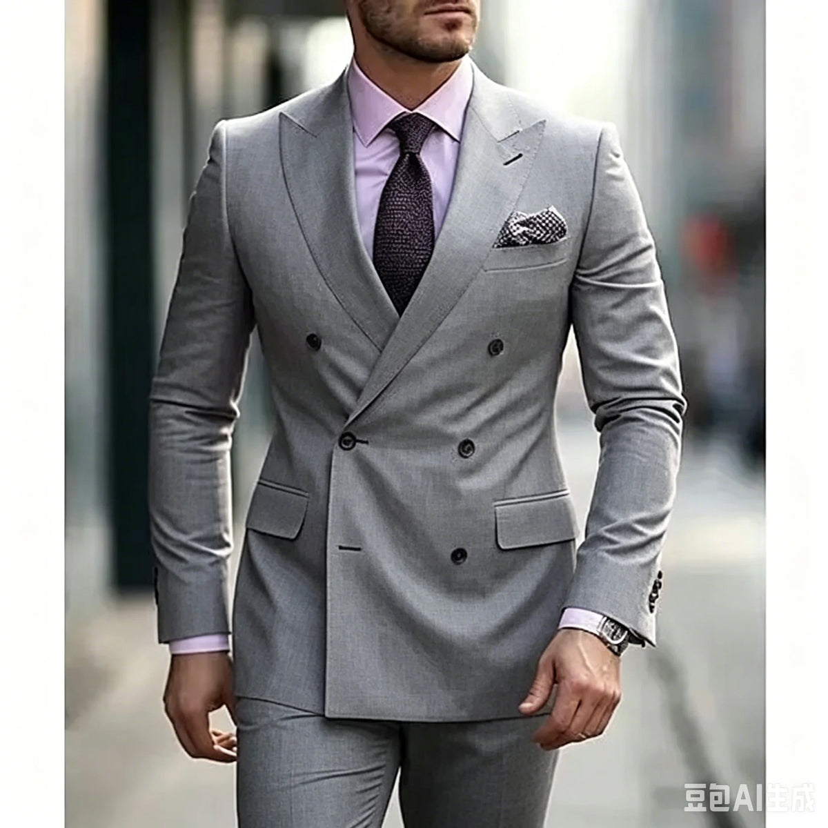 Ternos masculinos sólidos 2 peças plus size casamento diário negócios formal ternos masculinos sob medida silm fit duplo breasted 6 botões