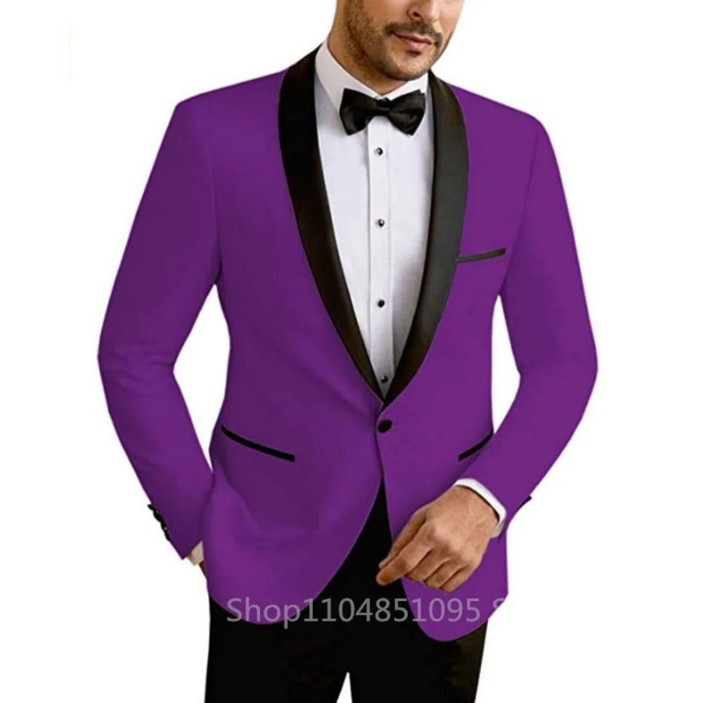 Casual sólido masculino blazer fino ajuste noivo terno de casamento jaqueta moda melhor homem jantar smoking casaco para negócios