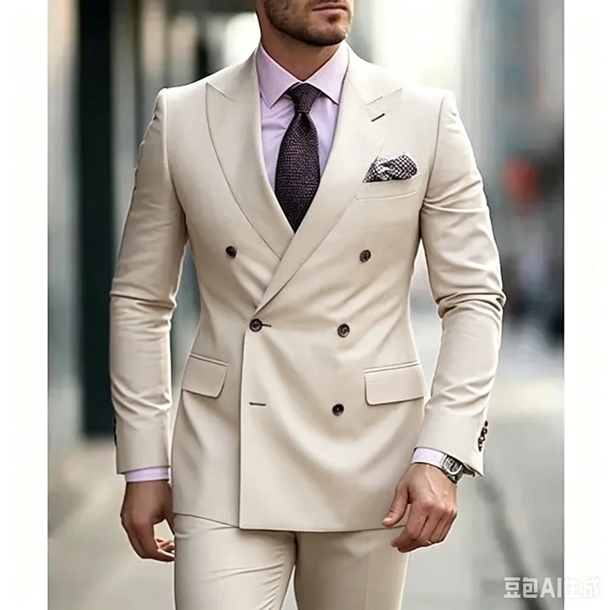 Ternos masculinos sólidos 2 peças plus size casamento diário negócios formal ternos masculinos sob medida silm fit duplo breasted 6 botões