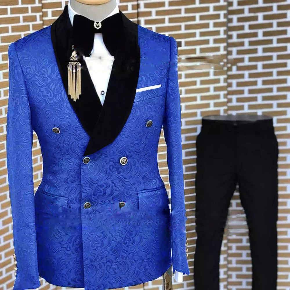 Terno floral formal masculino, smoking elegante, blazer bonito, jaqueta cinza, calça, festa de casamento, noivo, conjunto de 2 peças