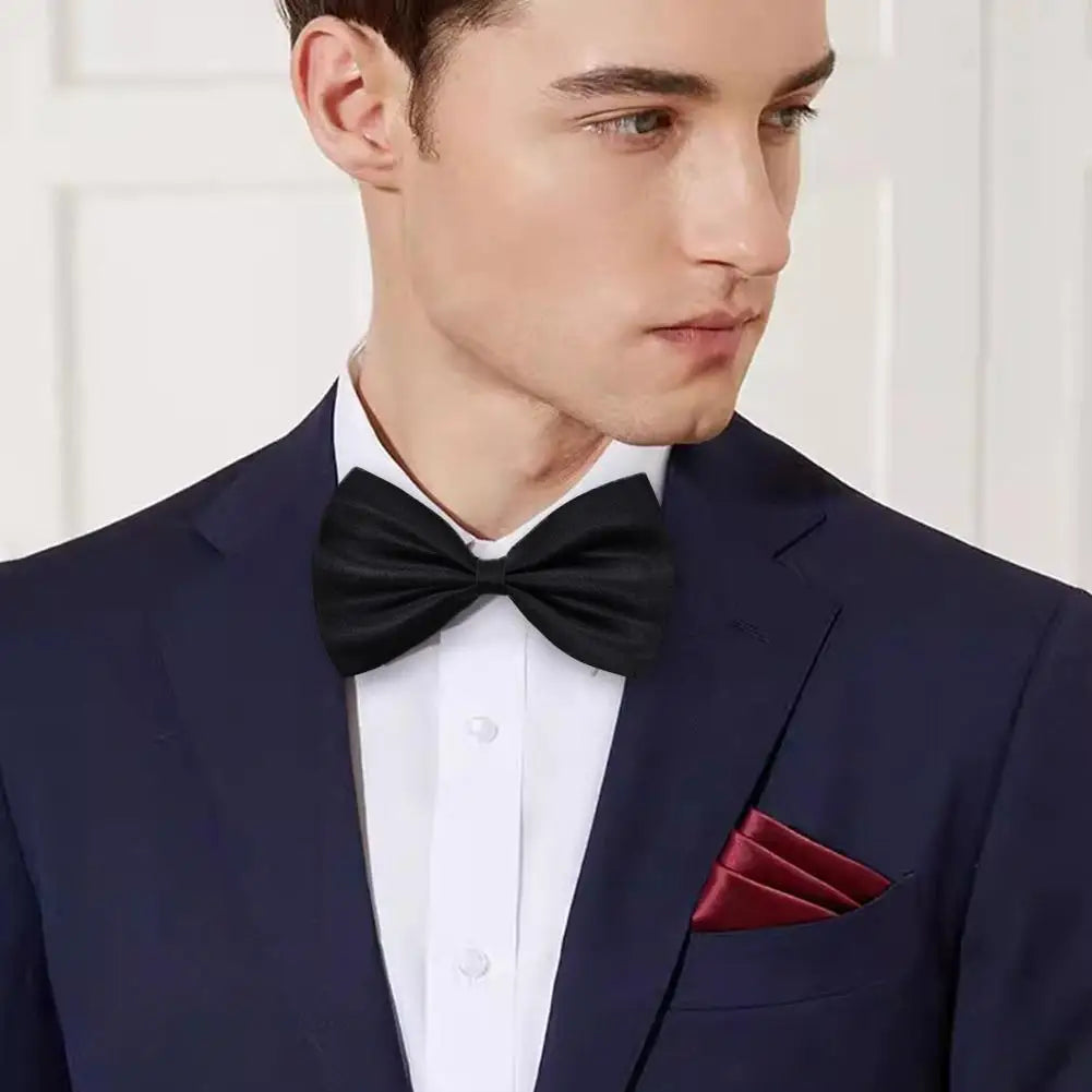 Gravatas borboleta para homens, festa de casamento, gravata borboleta preta, gravata clássica ajustável, gravata borboleta de casamento, 1-3 peças